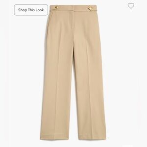 J Crew Cropped Wide Leg Sailor Pant in Khaki